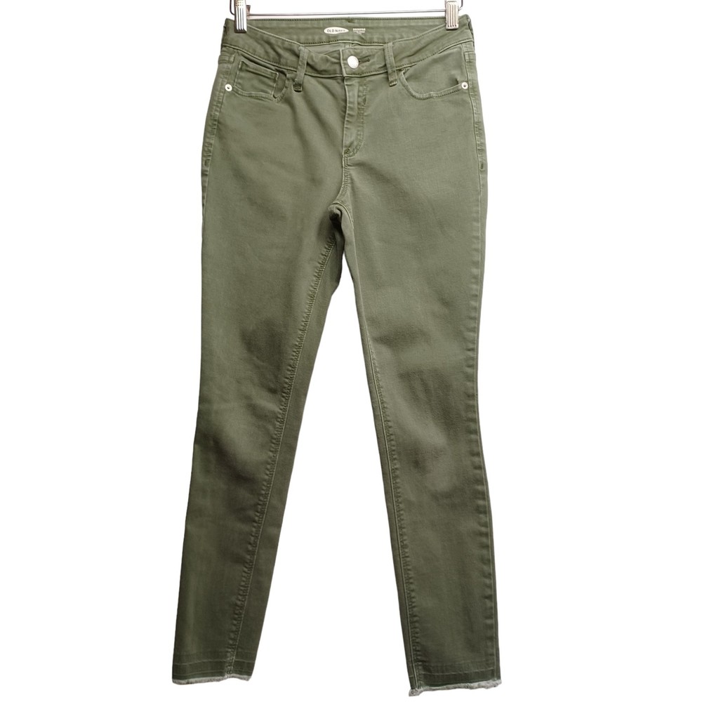 OLD NAVY ROCKSTAR JEANS, GREEN, SIZE 4